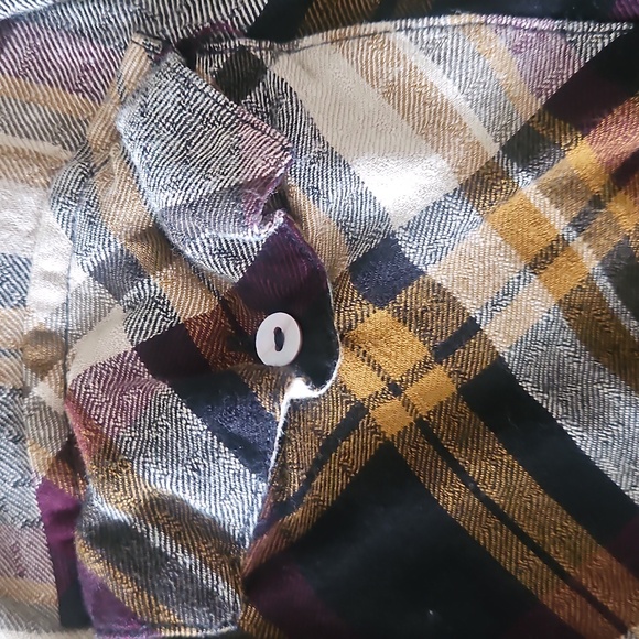 TitleNatural Life Plaid Flannel Shirt Dress – Women’s Large – New - Picture 4 of 9